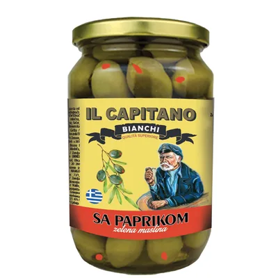 Il Capitano Zelena Maslina Sa Paprikom Rinfuz
