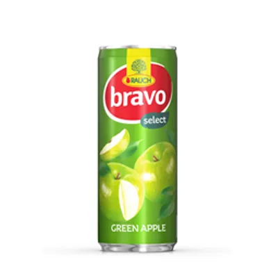 Sok Rauch Bravo Zelena Jabuka Limenka 250 ml