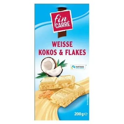 Fin Carré Bela Čok., Kokos, Kornfleks 200 g