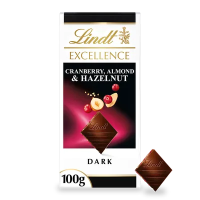 Lindt Cokolada Excellence Dark Cranberry Almond&hazelnut 100 g
