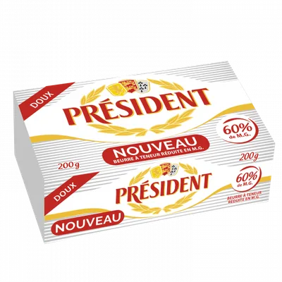 Maslac 60%mm President 200 g