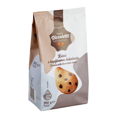 Keks Sa Komadićima Čokolade I Lešnikom Belle France 200 g