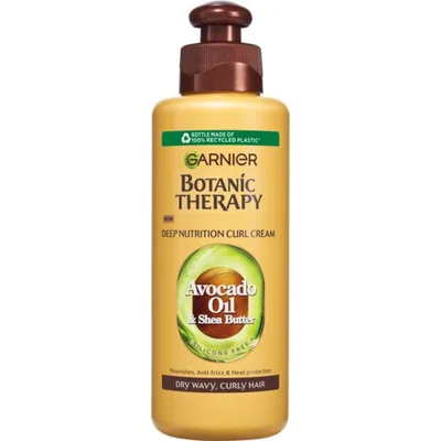 Garnier Krema Bez Ispiranja Za Suvu Talasastu I Kovrdžavu Kosu Avocado Botanic Therapy 200 ml