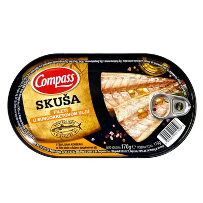 Compass Skuša Fileti U Ulju 170 g