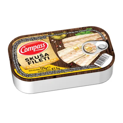 Skuša Fileti U Ulju Compass 125 g