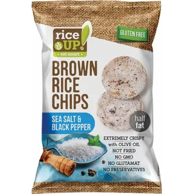 Čips Pirinčani Braon Morska So I Biber Rice Up 60 g