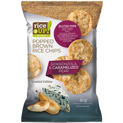 Čips Pirinčani Gorgonzola Sir Karamelizovana Kruška Gf Rice Up 60 g