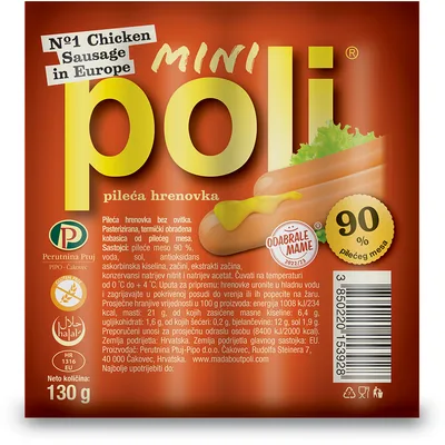 Usitnjena Kobasica Perutnina Poli Mini 130 g