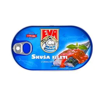 Skuša Fileti Paradajz Eva 170 g