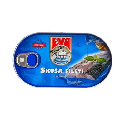 Skuša Fileti Biljno Ulje Eva 170 g