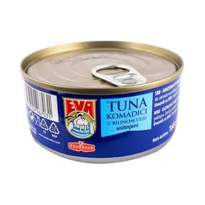 Podravka Tunjevina Eva Komadici Usitnjeni U Biljnom Ulju 160 g