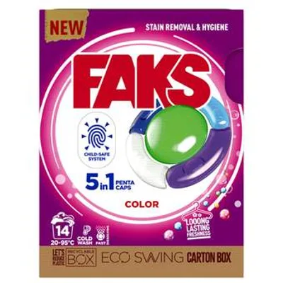 Deterdžent Faks Kapsule Color Saponia 14 kom