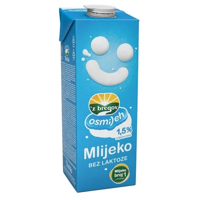 Mleko Bez Laktoze Zbregov 1 L