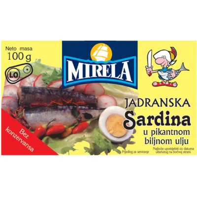 Sardina U Biljnom Ulju Rovinj Mirna 100 g
