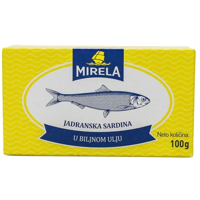 Podravka Sardina U Biljnom Ulju Mirela 95 g