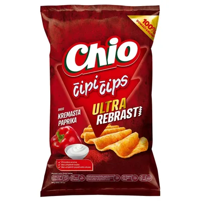 Čips Chio Ult Reb Crea Paprika 80 g