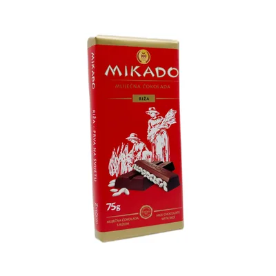 Čokolada Mlečna Riža Mikado 75 g