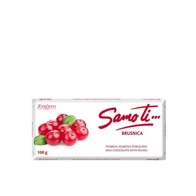 Samo Ti Mlecna Cokolada Brusnica 100 g