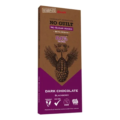 Čokolada Bez Šećera Dark 84% Kakao Kandit 80 g