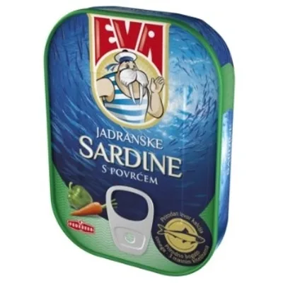 Podravka Sardina Povrce Jadran Eva 115 g