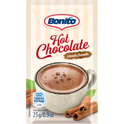 Topla Cokolada Bela Bonito 25 g