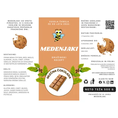 Medenjaci Mlecna Cokolada 500 g