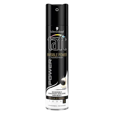 Lak Za Kosu Taft Crni Invisible Power 250 ml