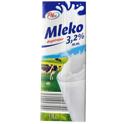 Pilos Dugotrajno Mleko 2,8%,bez Čepa 1 L