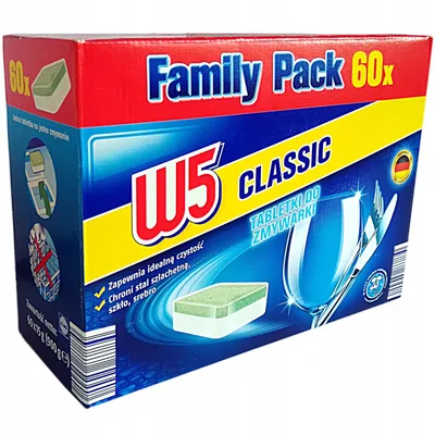 W5 Tablete Za Maš. Pranje Posuđa 1,2 kg