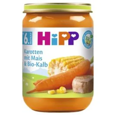 HiPP Kašica Bio Šargarepa I Kukuruz Šećerac Sa Teletinom 190 g