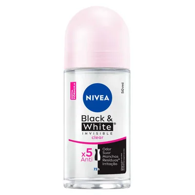 Nivea Roll On Black&white Invisible Clear 50 ml