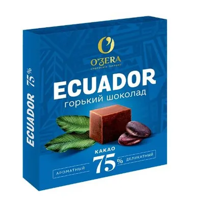 Čokolada Oзera Ecuador 75 Cocoa 90 g