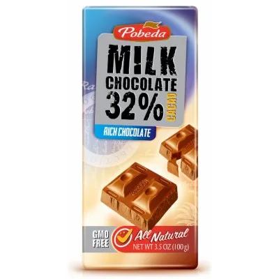 Mlečna Čokolada 32% Cacao Pobeda 80 g