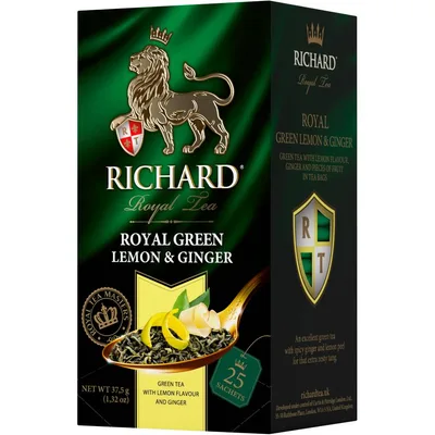 Caj Richard Royal Green Lemon&ginger 38 g