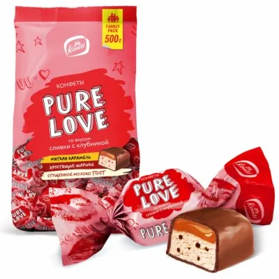 Bombone Čokoladne Jagoda Pure Love 500 g
