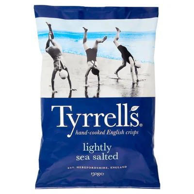 Čips Slani Sa Morskom Solju I Crnim Biberom Tyrrells 150 g