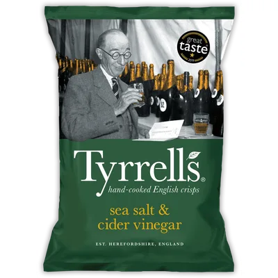 Čips Slani Sa Ukusom Čedar Sira I Vlašca Tyrrells 150 g