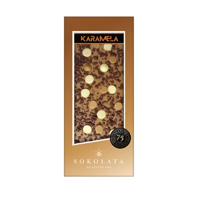 Čokolada Bela Sa Ukusom Karamele Posuta Čokoladnim Mrvicama Agapitos 100 g