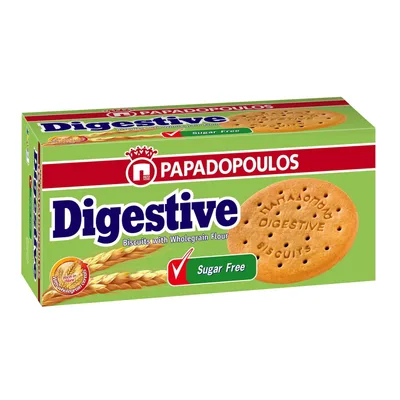 Keks Sa Integralnim Brašnom Bez Dodatog Šećera Sa Zasladjivacima Digestiv Papadopoulos 250 g