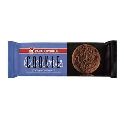 Keks Sa Komadićima Tamne I Mlečne Čokolade Papadopoulos 180 g
