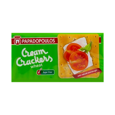 Krekeri Od Pšeničnog Brašna Bez Dodatog Šecera Cream Crackers Papadopoulos 165 g