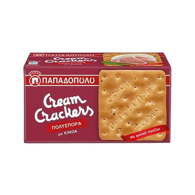 Krekeri Sa Više Vrsta Semenki I Kinoom Cream Crackers Papadopoulos 195 g