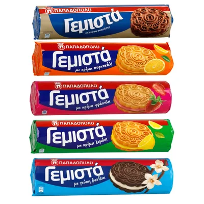 Keks Punjen 15% Čokoladnim Kremom I 15% Kremom Ukusa Jagode Mascot Papadopoulos 200 g