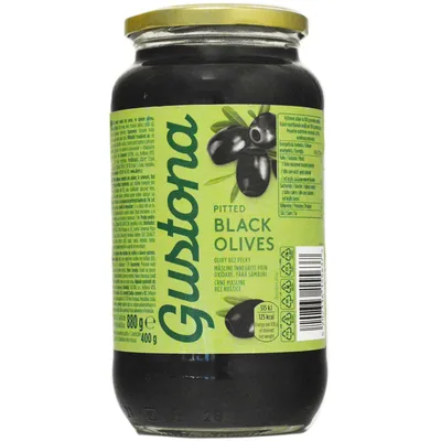 Gustona Crne Masline Bez Kostice 880 g