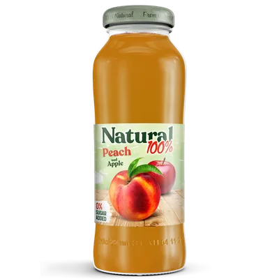 Natural Peach And Apple 100% 200 ml