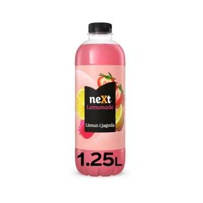 Next Voćni Napitak Lemonade Limun Jagoda Pet 1,25 L