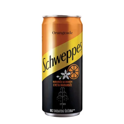 Schweppes Sok Schwep Zero Oranžina Can 330 ml