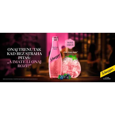 Coca-Cola Sok Schweppes Pink Mixer Style Limenka 330 ml