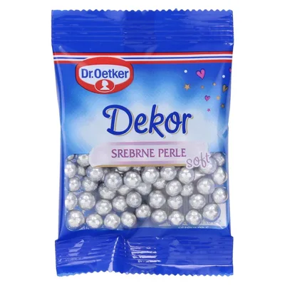 Srebrne Perle Dekor Dr.Oetker 10 g