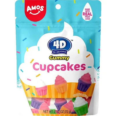 Bombone 4d Cupcakes Gummy Amos 72 g